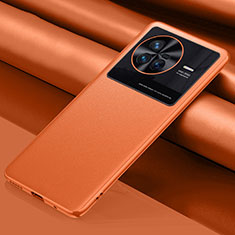 Handyhülle Hülle Luxus Leder Schutzhülle QK1 für Vivo X80 5G Orange