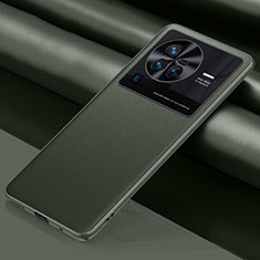 Handyhülle Hülle Luxus Leder Schutzhülle QK1 für Vivo X80 Pro 5G Grün