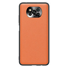Handyhülle Hülle Luxus Leder Schutzhülle QK1 für Xiaomi Poco X3 NFC Orange
