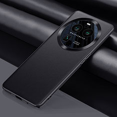 Handyhülle Hülle Luxus Leder Schutzhülle QK2 für Oppo Find X6 Pro 5G Schwarz