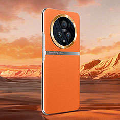 Handyhülle Hülle Luxus Leder Schutzhülle QK4 für Huawei Honor Magic5 Pro 5G Orange