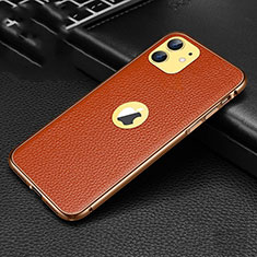 Handyhülle Hülle Luxus Leder Schutzhülle R01 für Apple iPhone 11 Orange