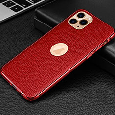 Handyhülle Hülle Luxus Leder Schutzhülle R01 für Apple iPhone 11 Pro Max Rot