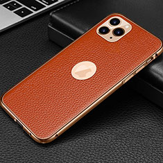 Handyhülle Hülle Luxus Leder Schutzhülle R01 für Apple iPhone 11 Pro Orange