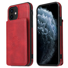 Handyhülle Hülle Luxus Leder Schutzhülle R01 für Apple iPhone 12 Mini Rot