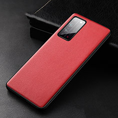 Handyhülle Hülle Luxus Leder Schutzhülle R01 für Huawei Honor X10 5G Rot