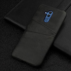 Handyhülle Hülle Luxus Leder Schutzhülle R01 für Huawei Mate 20 Lite Schwarz