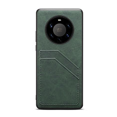 Handyhülle Hülle Luxus Leder Schutzhülle R01 für Huawei Mate 40 Pro+ Plus Nachtgrün