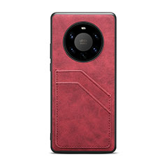 Handyhülle Hülle Luxus Leder Schutzhülle R01 für Huawei Mate 40 Pro+ Plus Rot