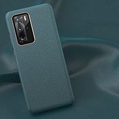 Handyhülle Hülle Luxus Leder Schutzhülle R01 für Huawei P40 Pro Cyan