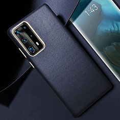 Handyhülle Hülle Luxus Leder Schutzhülle R01 für Huawei P40 Pro+ Plus Blau