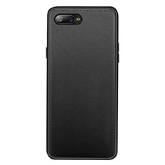 Handyhülle Hülle Luxus Leder Schutzhülle R01 für Oppo R15X Schwarz