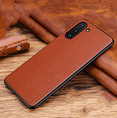 Handyhülle Hülle Luxus Leder Schutzhülle R01 für Samsung Galaxy Note 10 5G Braun