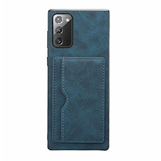 Handyhülle Hülle Luxus Leder Schutzhülle R01 für Samsung Galaxy Note 20 5G Blau
