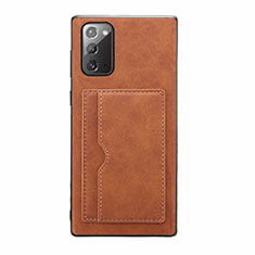 Handyhülle Hülle Luxus Leder Schutzhülle R01 für Samsung Galaxy Note 20 5G Braun