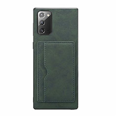 Handyhülle Hülle Luxus Leder Schutzhülle R01 für Samsung Galaxy Note 20 5G Grün