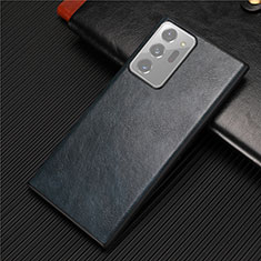 Handyhülle Hülle Luxus Leder Schutzhülle R01 für Samsung Galaxy Note 20 Ultra 5G Blau