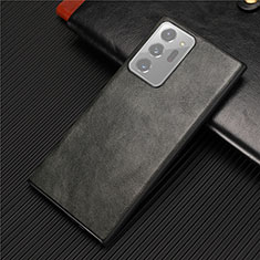 Handyhülle Hülle Luxus Leder Schutzhülle R01 für Samsung Galaxy Note 20 Ultra 5G Nachtgrün