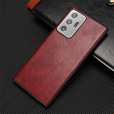 Handyhülle Hülle Luxus Leder Schutzhülle R01 für Samsung Galaxy Note 20 Ultra 5G Rot