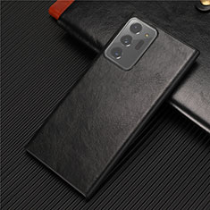 Handyhülle Hülle Luxus Leder Schutzhülle R01 für Samsung Galaxy Note 20 Ultra 5G Schwarz