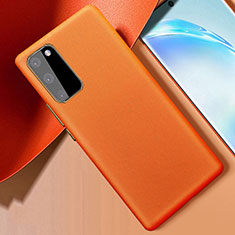 Handyhülle Hülle Luxus Leder Schutzhülle R01 für Samsung Galaxy S20 5G Orange