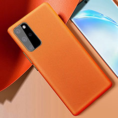 Handyhülle Hülle Luxus Leder Schutzhülle R01 für Samsung Galaxy S20 Plus Orange
