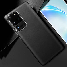 Handyhülle Hülle Luxus Leder Schutzhülle R01 für Samsung Galaxy S20 Ultra 5G Schwarz