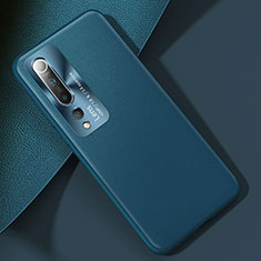 Handyhülle Hülle Luxus Leder Schutzhülle R01 für Xiaomi Mi 10 Cyan