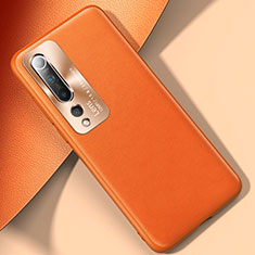 Handyhülle Hülle Luxus Leder Schutzhülle R01 für Xiaomi Mi 10 Orange