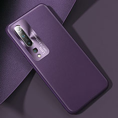 Handyhülle Hülle Luxus Leder Schutzhülle R01 für Xiaomi Mi 10 Violett