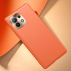 Handyhülle Hülle Luxus Leder Schutzhülle R01 für Xiaomi Mi 11 5G Orange