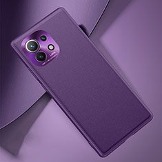 Handyhülle Hülle Luxus Leder Schutzhülle R01 für Xiaomi Mi 11 5G Violett