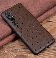 Handyhülle Hülle Luxus Leder Schutzhülle R01 für Xiaomi Mi Note 10 Braun