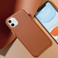 Handyhülle Hülle Luxus Leder Schutzhülle R02 für Apple iPhone 11 Braun