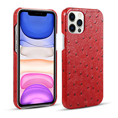 Handyhülle Hülle Luxus Leder Schutzhülle R02 für Apple iPhone 12 Pro Max Rot