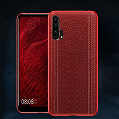 Handyhülle Hülle Luxus Leder Schutzhülle R02 für Huawei Honor 20 Pro Rot