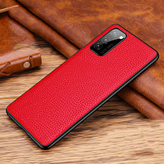 Handyhülle Hülle Luxus Leder Schutzhülle R02 für Huawei Honor V30 5G Rot