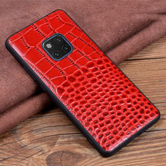 Handyhülle Hülle Luxus Leder Schutzhülle R02 für Huawei Mate 20 Pro Rot