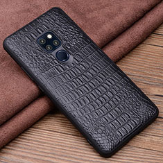 Handyhülle Hülle Luxus Leder Schutzhülle R02 für Huawei Mate 20 Schwarz