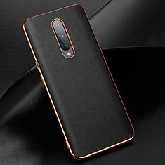 Handyhülle Hülle Luxus Leder Schutzhülle R02 für OnePlus 8 Schwarz