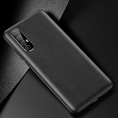 Handyhülle Hülle Luxus Leder Schutzhülle R02 für Oppo Reno3 Pro Schwarz