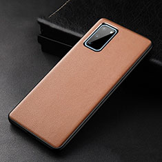 Handyhülle Hülle Luxus Leder Schutzhülle R02 für Samsung Galaxy S20 5G Orange