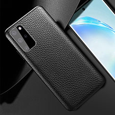 Handyhülle Hülle Luxus Leder Schutzhülle R02 für Samsung Galaxy S20 Plus 5G Schwarz