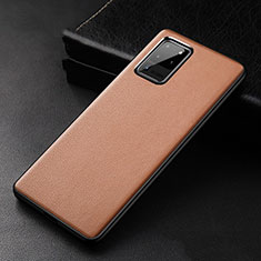 Handyhülle Hülle Luxus Leder Schutzhülle R02 für Samsung Galaxy S20 Ultra 5G Orange