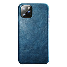 Handyhülle Hülle Luxus Leder Schutzhülle R03 für Apple iPhone 11 Pro Max Blau