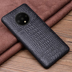 Handyhülle Hülle Luxus Leder Schutzhülle R03 für OnePlus 7T Schwarz