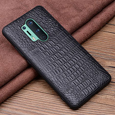 Handyhülle Hülle Luxus Leder Schutzhülle R03 für OnePlus 8 Pro Schwarz