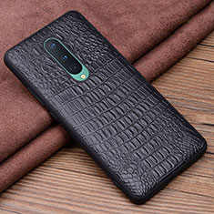 Handyhülle Hülle Luxus Leder Schutzhülle R03 für OnePlus 8 Schwarz