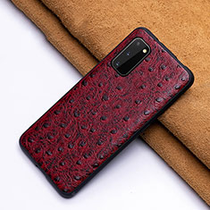 Handyhülle Hülle Luxus Leder Schutzhülle R03 für Samsung Galaxy S20 5G Rot