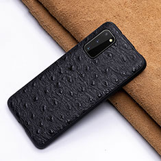 Handyhülle Hülle Luxus Leder Schutzhülle R03 für Samsung Galaxy S20 Schwarz